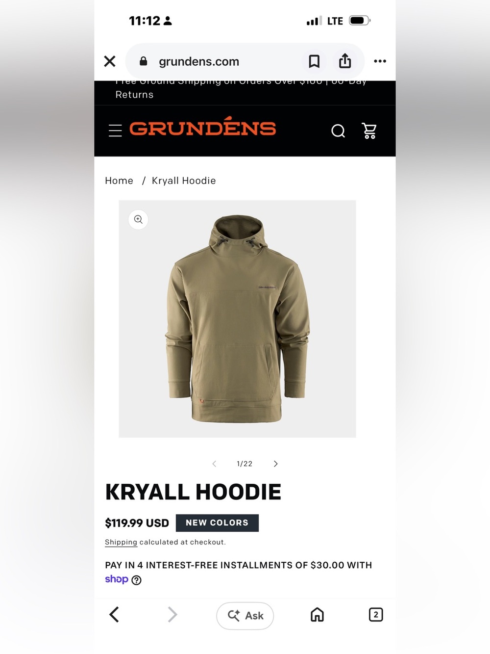 Grundens Kryall Hoodie